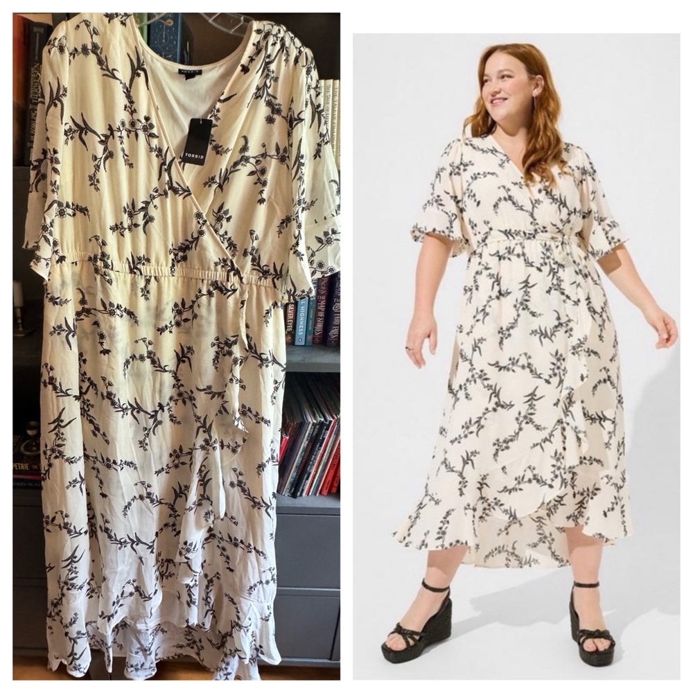 NWT Torrid Floral Print Cream Dress